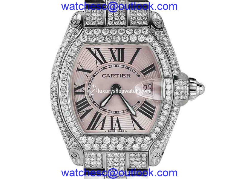 Cartier Roadster W62016V3 Stainless Steel Diamonds Watch Cartier