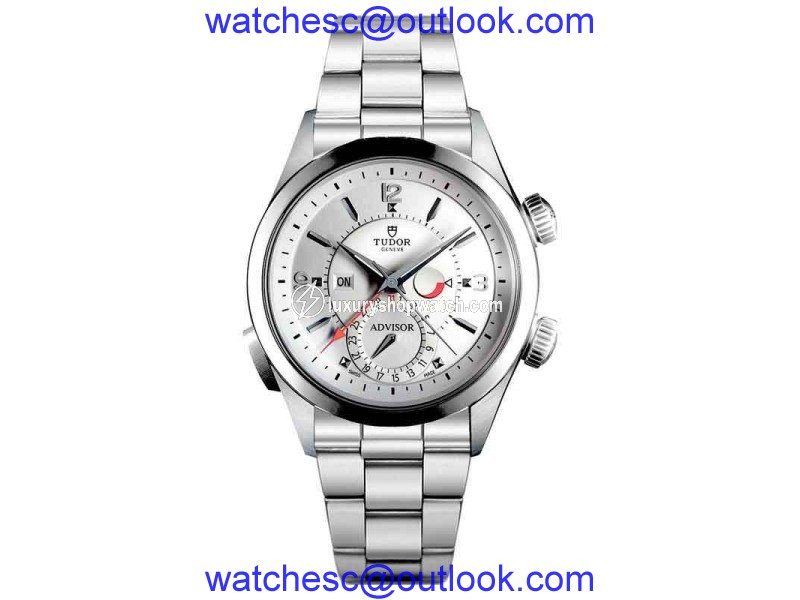 Tudor Heritage Advisor Steel Bezel 79620T Silver Dial Watch Tudor