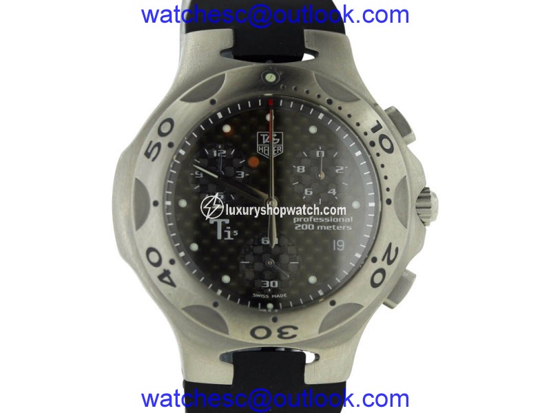 Tag Heuer Kirium CL1180 Ti5 Titanium Chronograph Rubber Strap Mens Watch Tag Heuer