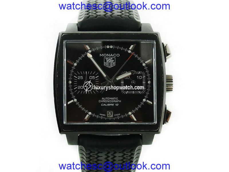 Tag Heuer Monaco CAW211M PVD Coated & Black Dial 39mm Mens Watch Tag Heuer