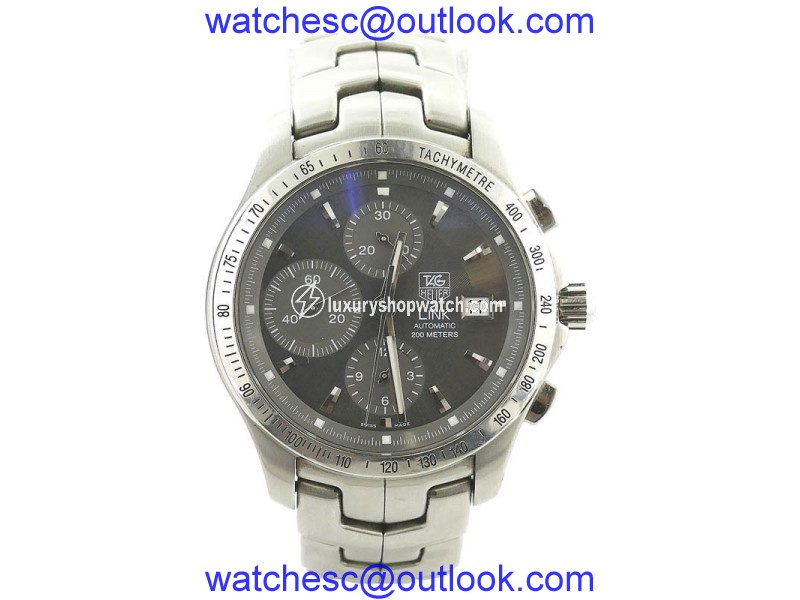 Tag Heuer Link CJF2115-0 Chrono Grey Dial Stainless Steel 42mm Mens Watch Tag Heuer