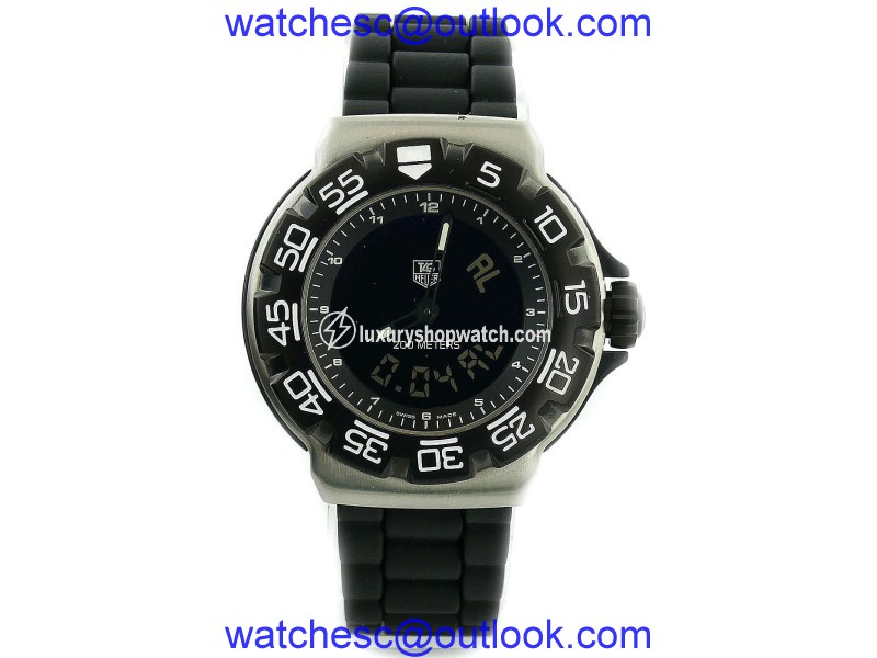 Tag Heuer Formula 1 CAC111D Stainless Steel with Rubber Band Black Dial Quartz 42mm Mens Watch Tag Heuer