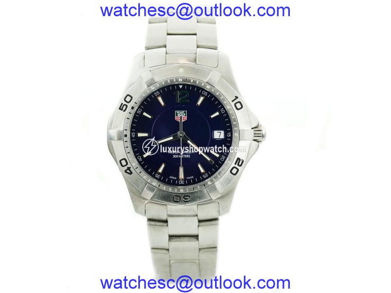 Tag Heuer Aquaracer WAF1113 Stainless Steel with Navy Dial Quartz 38mm Mens Watch Tag Heuer