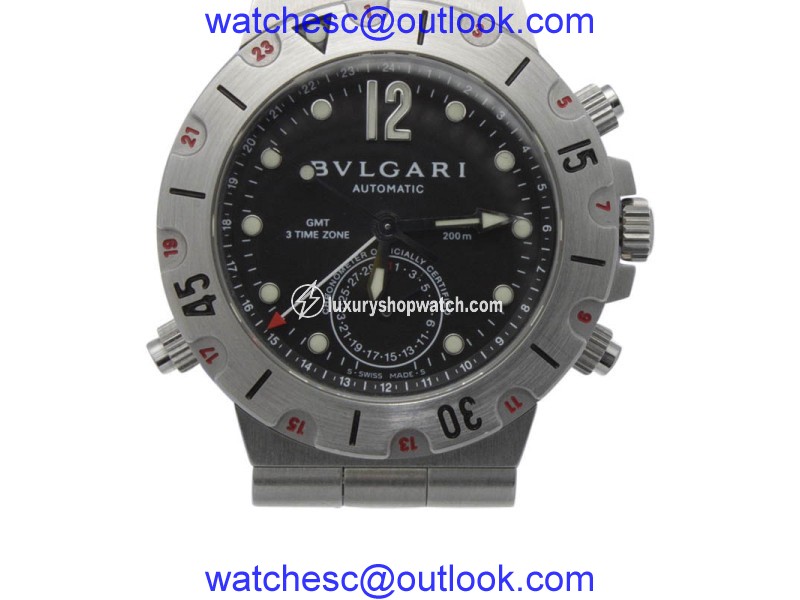 Bvlgari Bulgari Diagono Pro Acqua GMT Scuba SD38S Stainless Steel 38mm Watch Bvlgari