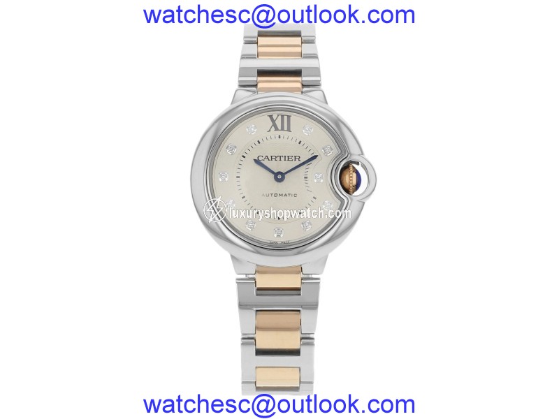 Cartier Ballon Bleu WE902044 Steel & 18K Rose Gold Automatic Ladies Watch Cartier