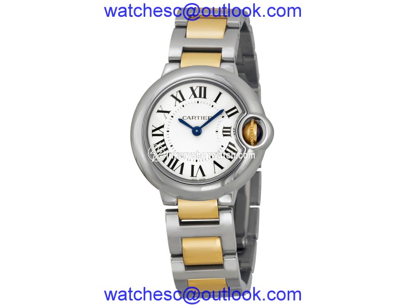 Cartier Ballon Bleu W69007Z3 18K Yellow Gold and Stainless Steel Quartz Womens Watch Cartier