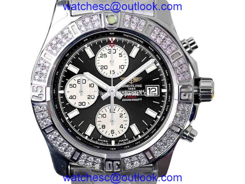 Breitling Colt Chronograph Stratus Black Dial Stainless Steel 44 mm Mens Watch Breitling