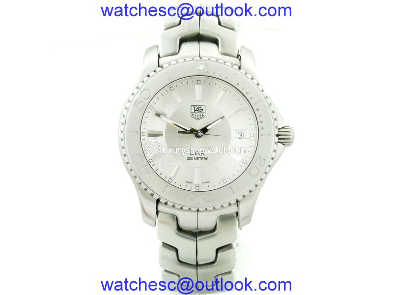 Tag Heuer WJ1111 Stainless Steel White Dial Quartz 39mm Mens Watch Tag Heuer