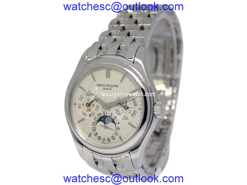 Patek Philippe Perpetual Calendar 5136G 18K White Gold Automatic 37mm Mens Watch Patek Philippe