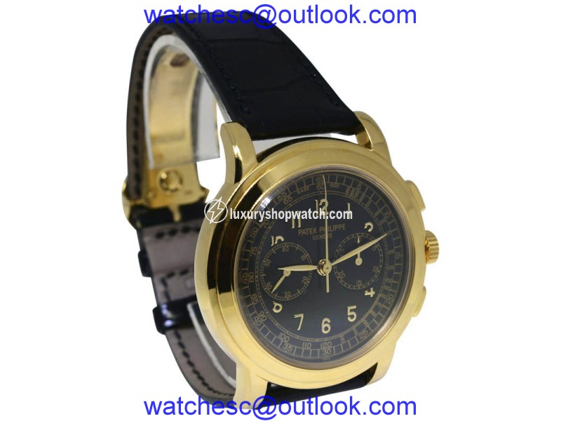 Patek Philippe Chronograph 5070J-001 18K Yellow Gold & Leather Manual 42mm Mens Watch Patek Philippe