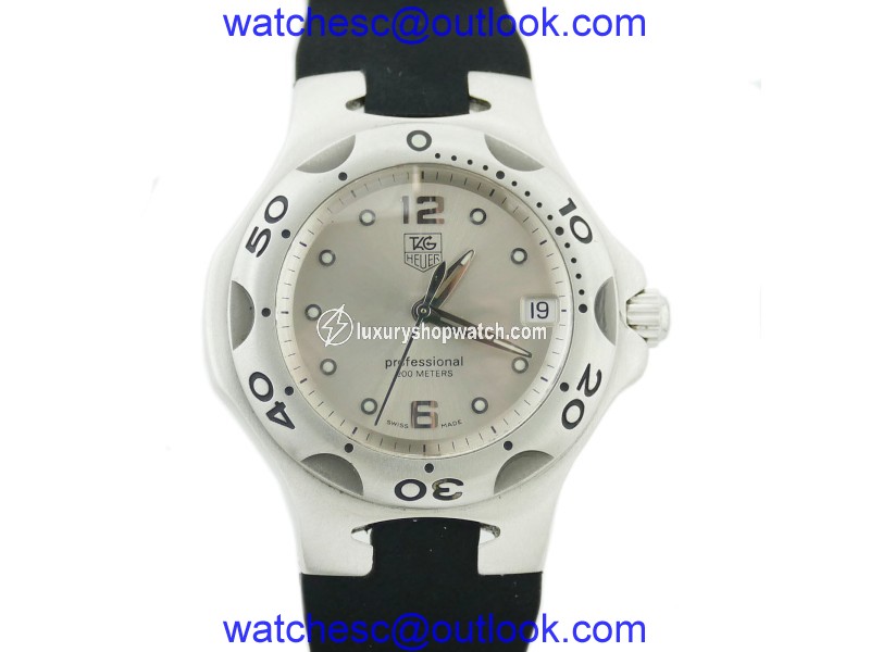 Tag Heuer Kirium WL111E Stainless Steel & Rubber Silver Dial Quartz 37mm Mens Watch Tag Heuer