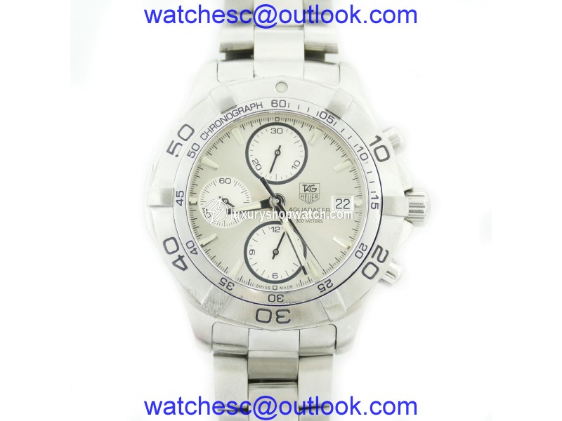 Tag Heuer Aquaracer CAF2111 Stainless Steel with Silver Dial 41mm Mens Watch Tag Heuer