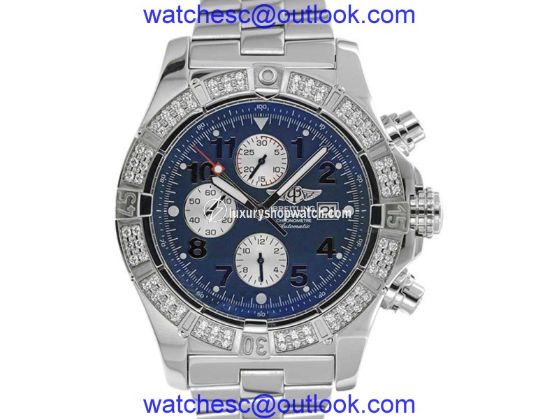 Breitling Super Avenger A13370 Stainless Steel 48mm Mens Watch Breitling
