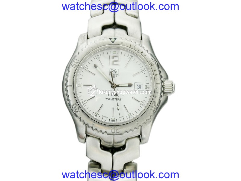 Tag Heuer Link WT1114 Stainless Steel with White Dial Quartz 41mm Mens Watch Tag Heuer