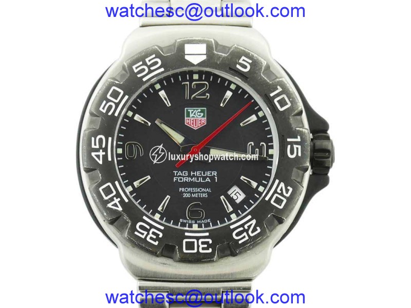 Tag Heuer Formula 1 WAC1110 Stainless Steel with Black Dial Quartz 42mm Mens Watch Tag Heuer