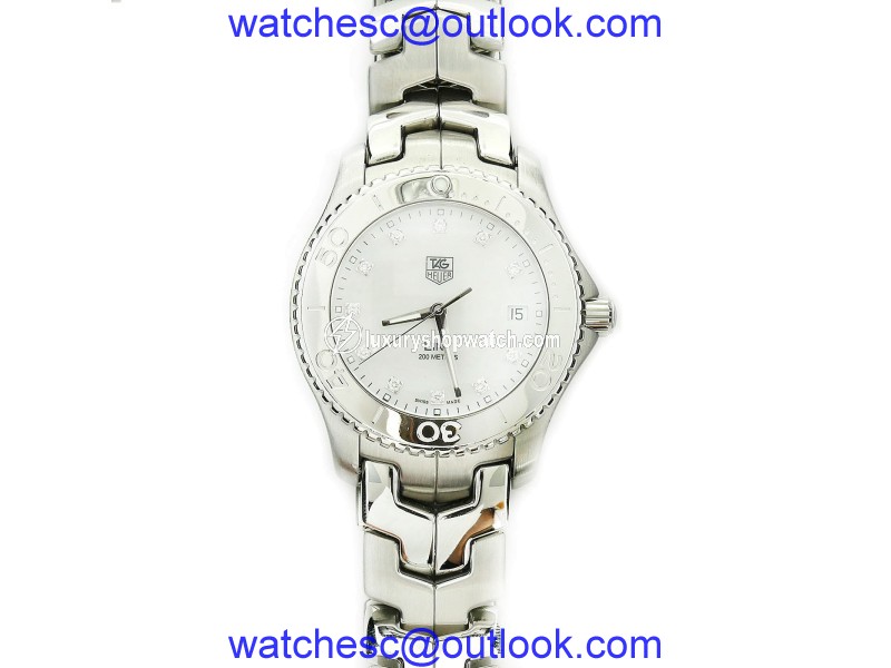 Tag Heuer Link WJ1114-0 Stainless Steel Diamond Mother Of Pearl Dial Quartz 39mm Mens Watch TAG HEUER