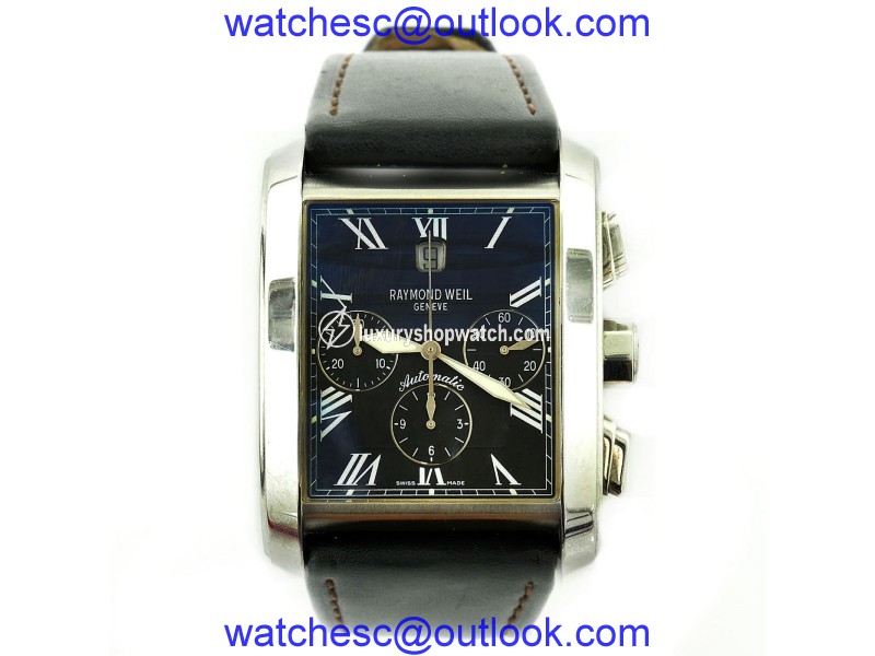 Raymond Weil 4875 Geneve Don Giovanni Black Dial Chrono Stainless Steel 38mm Unisex Watch Raymond Weil