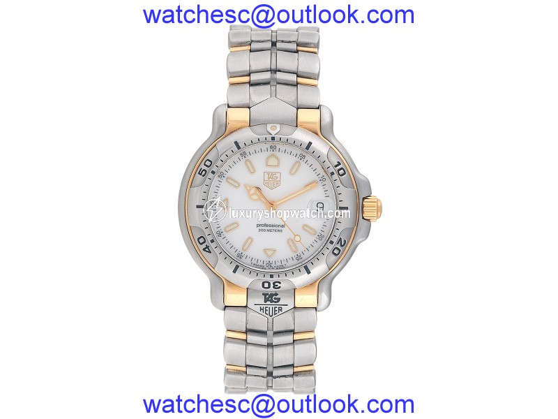 Tag Heuer 6000 WH1151-K1 Stainless Steel & 18K Yellow Gold Quartz 39mm Mens Watch Tag Heuer