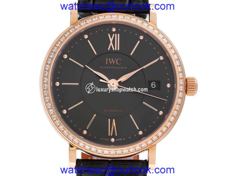 IWC Portofino IW458108 18K Rose Gold & Anthracite Dial Automatic 37mm Mens Watch IWC