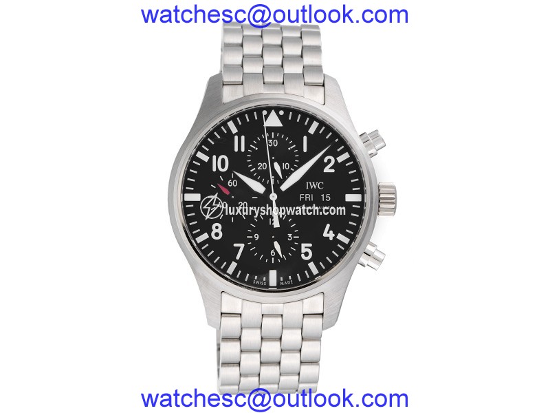 IWC Pilot IW377710 Stainless Steel & Black Dial Automatic 43mm Mens Watch IWC