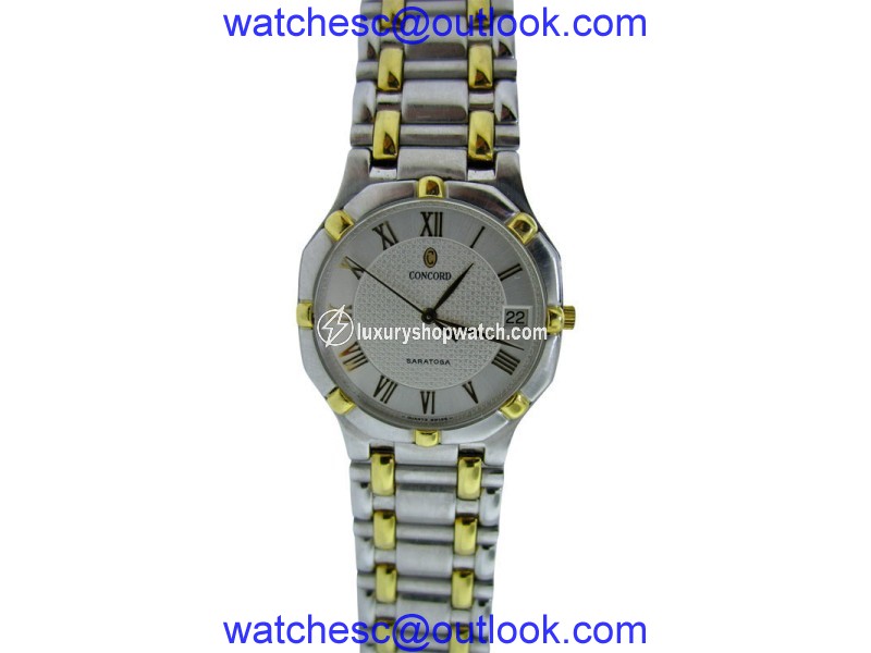 Concord Saratoga Men's 18K Gold & Stainless Steel Watch Concord
