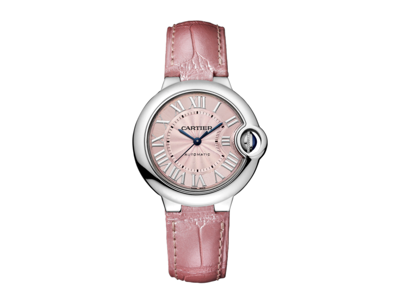 Cartier Ballon Bleu WSBB0002 Stainless Steel & Alligator Leather Automatic Womens Watch Cartier