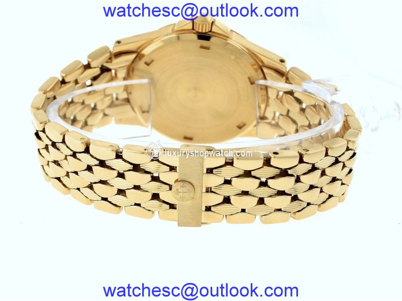 Patek Philippe Neptune 18K Yellow Gold Silver Date 5081/001 Watch Patek Philippe