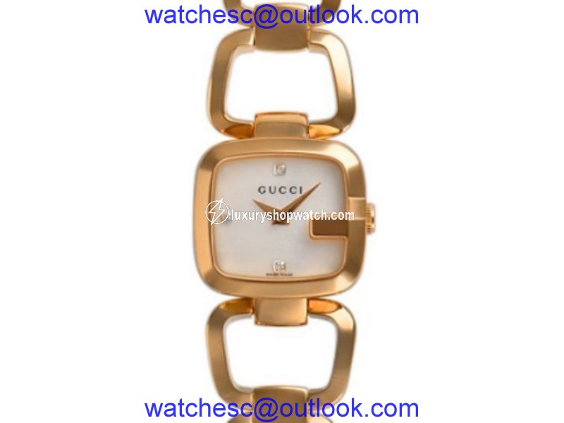 Gucci YA125513 Gold Plated Stainless Steel 22.5mm Womens Watch Gucci