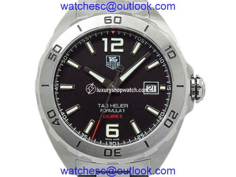 Tag Heuer Formula 1 Calibre 5 WAZ2113.BA0875 Stainless Steel Black Dial Automatic 41mm Mens Watch Tag Heuer