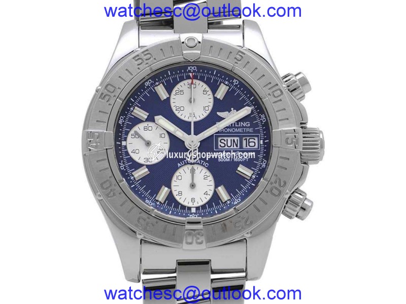 Breitling Chrono Super Ocean A13340 Stainless Steel Quartz 42mm Mens Watch Breitling