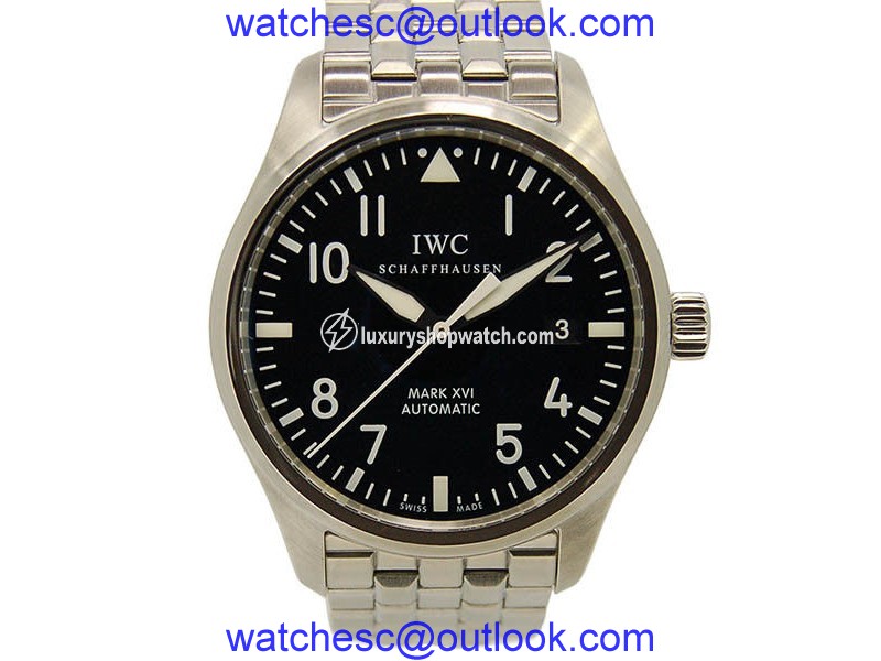 IWC IW325504 Mark 16 Stainless Steel Black Dial Automatic 39mm Mens Watch IWC