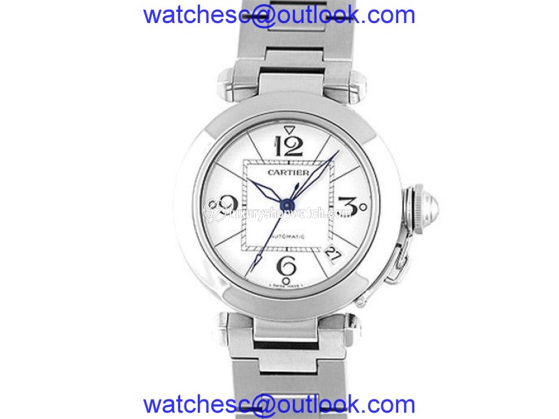 Cartier Pasha W 31074 M 7 Stainless Steel 35mm Womens Watch Cartier