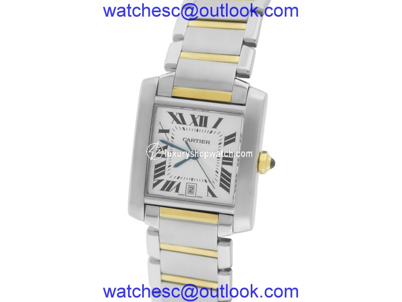 Cartier Tank Francaise W51005Q4 Yellow Gold & Stainless Steel Automatic 27.50mm Unisex Watch Cartier