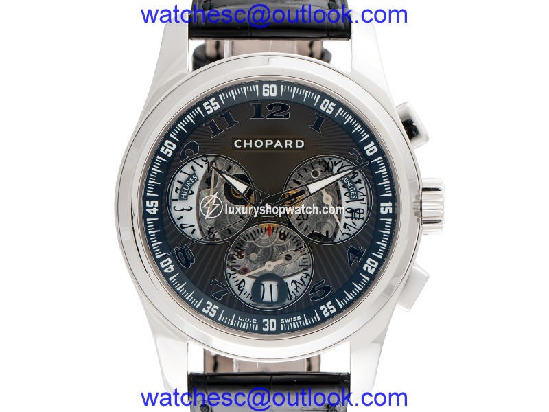 Chopard LUC Chrono One 161916-1001 18K White Gold 40mm Mens Watch Chopard
