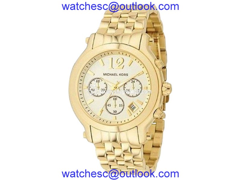 Michael Kors MK5172 Madison Chronograph Champagne Dial Gold-tone Womens Watch Michael Kors