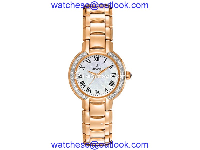 Bulova Classic Round 98R156 Diamond Accented Womens Watch Bulova