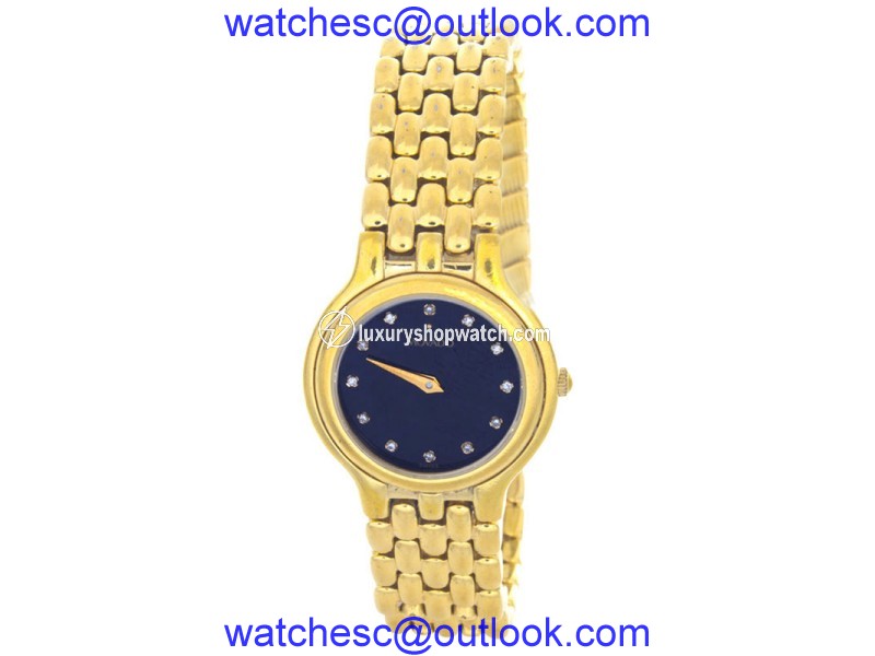 Movado Black Dial Gold-Tone Bracelet Womens Watch Movado