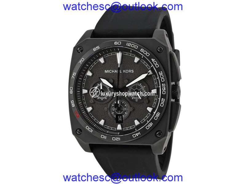 Michael Kors MK8390 Grandstand Black Dial Silicone Strap Chronograph Men's Watch Michael Kors