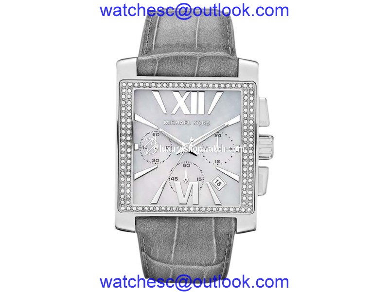 Michael Kors MK5674 Uptown Glam Gia Chronograph Leather Watch Michael Kors