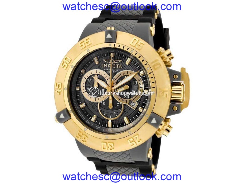 Invicta 0930 Anatomic Subaqua Collection Chronograph Rubber Band Watch Invicta