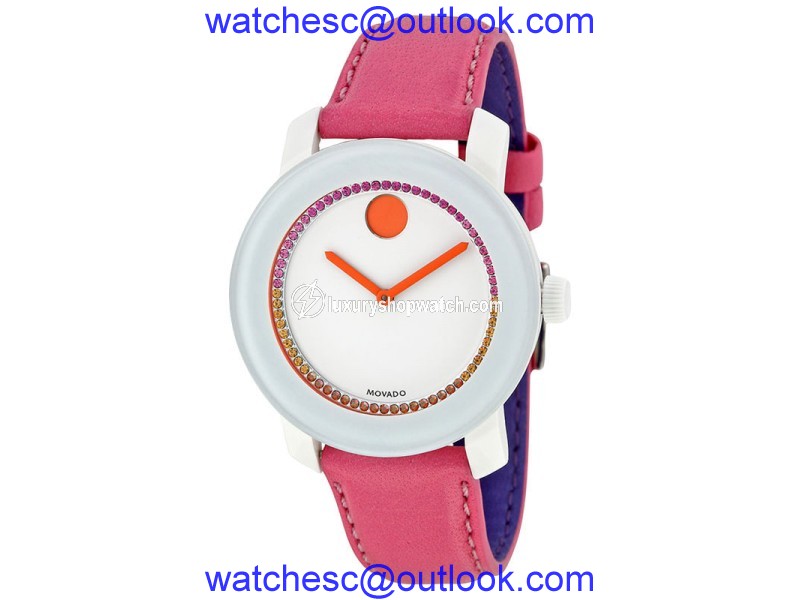 Movado 3600216 Bold Ink Calfskin Stainless Steel Case Quartz Womens Watch Movado
