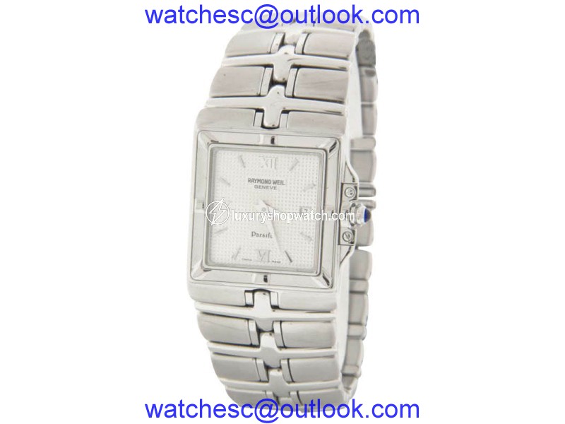 Raymond Weil Parsifal Silver Dial Stainless Steel Bracelet Quartz Mens Watch Raymond Weil