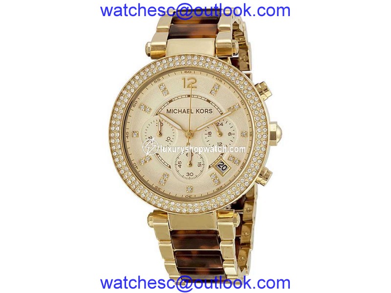 Michael Kors MK5688 Parker Gold Dial Gold Tone Chronograph Womens Watch Michael Kors