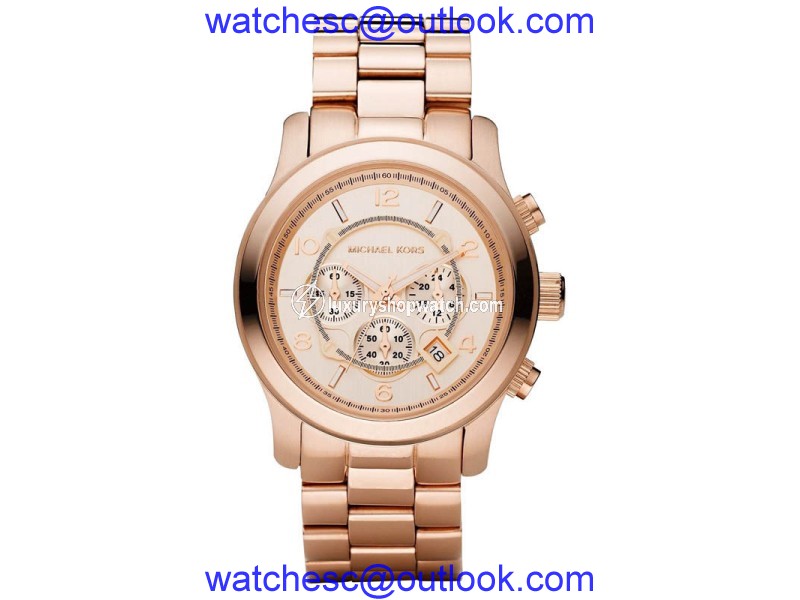 Michael Kors Runway MK8096 Chronograph Rose Gold-Tone Unisex Watch Michael Kors