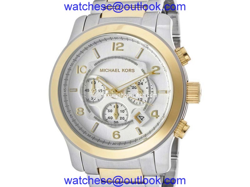 Michael Kors MK8283 Runway Silver Dial Two-Tone Bracelet Men's Watch Michael Kors