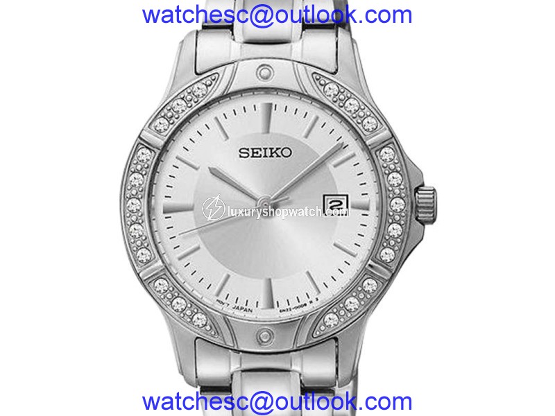Seiko SUR853 Three-Hand Silver-Tone Stainless Steel Womens Watch Seiko