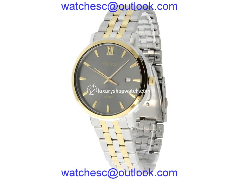 Seiko SUR126 Grey Dial Two Tone Stainless Steel Mens Watch Seiko
