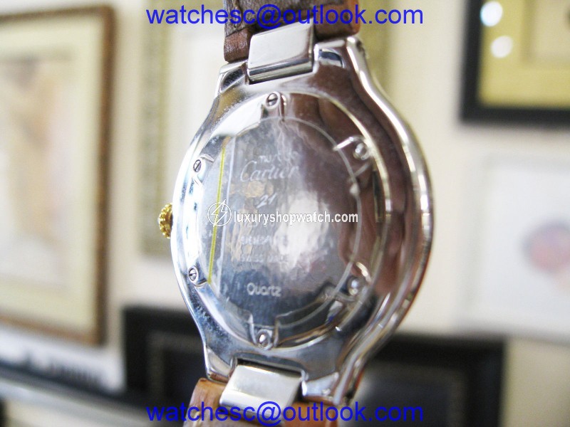 Cartier Must De Cartier 21 Steel and Gold Round Dress Watch Cartier
