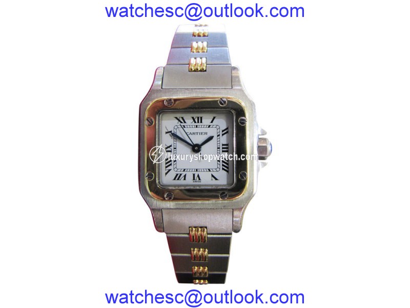 Cartier Santos Galbee Stainless Steel & 18K Yellow Gold Date Automatic Unisex Watch Cartier