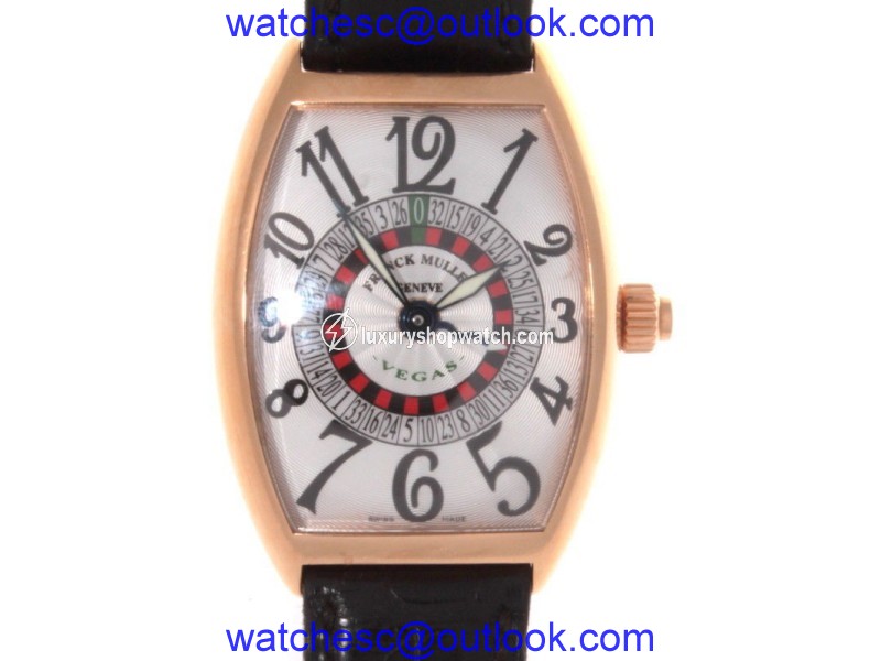 Franck Muller Vegas 6850 Roulette Wheel 18K Rose Gold Automatic 46mm Mens Watch Frank Muller